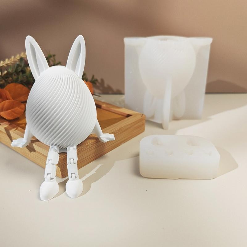 Food Grade Elastomer Rabbit Recyclable Easy Use Plastered Casting Art Decorative Figurine