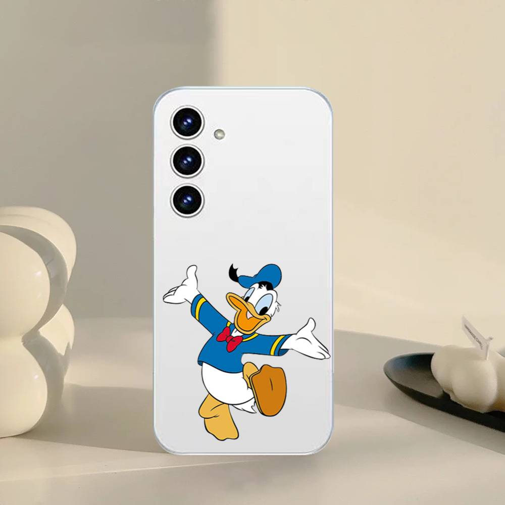 Cute D-Donald Duck Phone Case For Samsung Galaxy S21 S22 S23 S24 S25ULTRA FE Ultra Plus5G A52S Transparent Cover