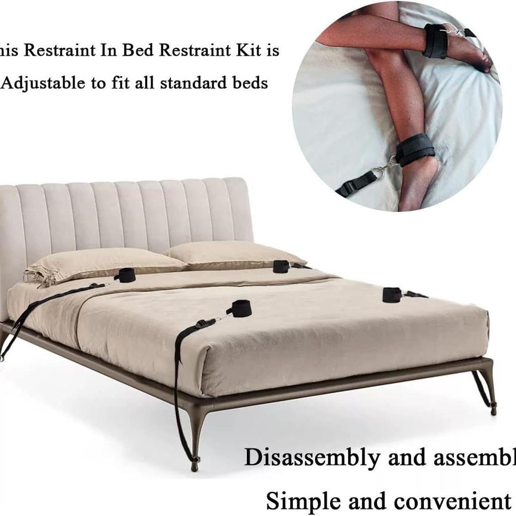 Cross-border SM Bed Bondage & Restraint Cuffs for Men & Women - BDSM Toys