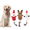 Squeaky Dog Toy For Large Dog Durable Stuffed Dog Toy Plush Dog Toy For Aggressive Chewers Cute Christmas Plush Chew Toy