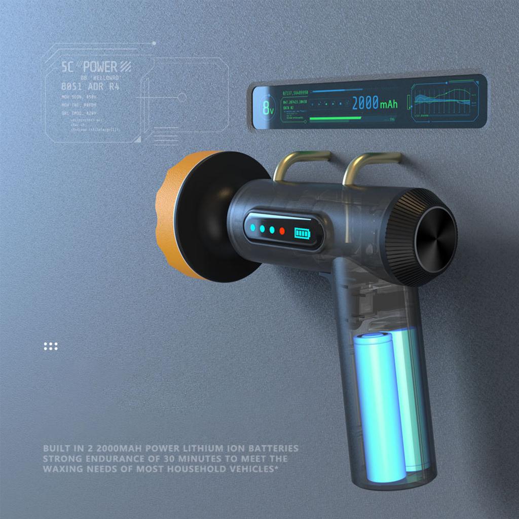 Cordless Polisher for Car Detailing 20000 Turns/min- Car Buffer Polisher Portable Sander for Car Waxing/Buffing/Scratch