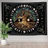 Dyshlynx Tree of Life Tapestry 59x51" Tapestry for Bedroom boho wall hanging Decor, Black Aesthetic Decoration for Living Room Ceiling Dorm Home Art