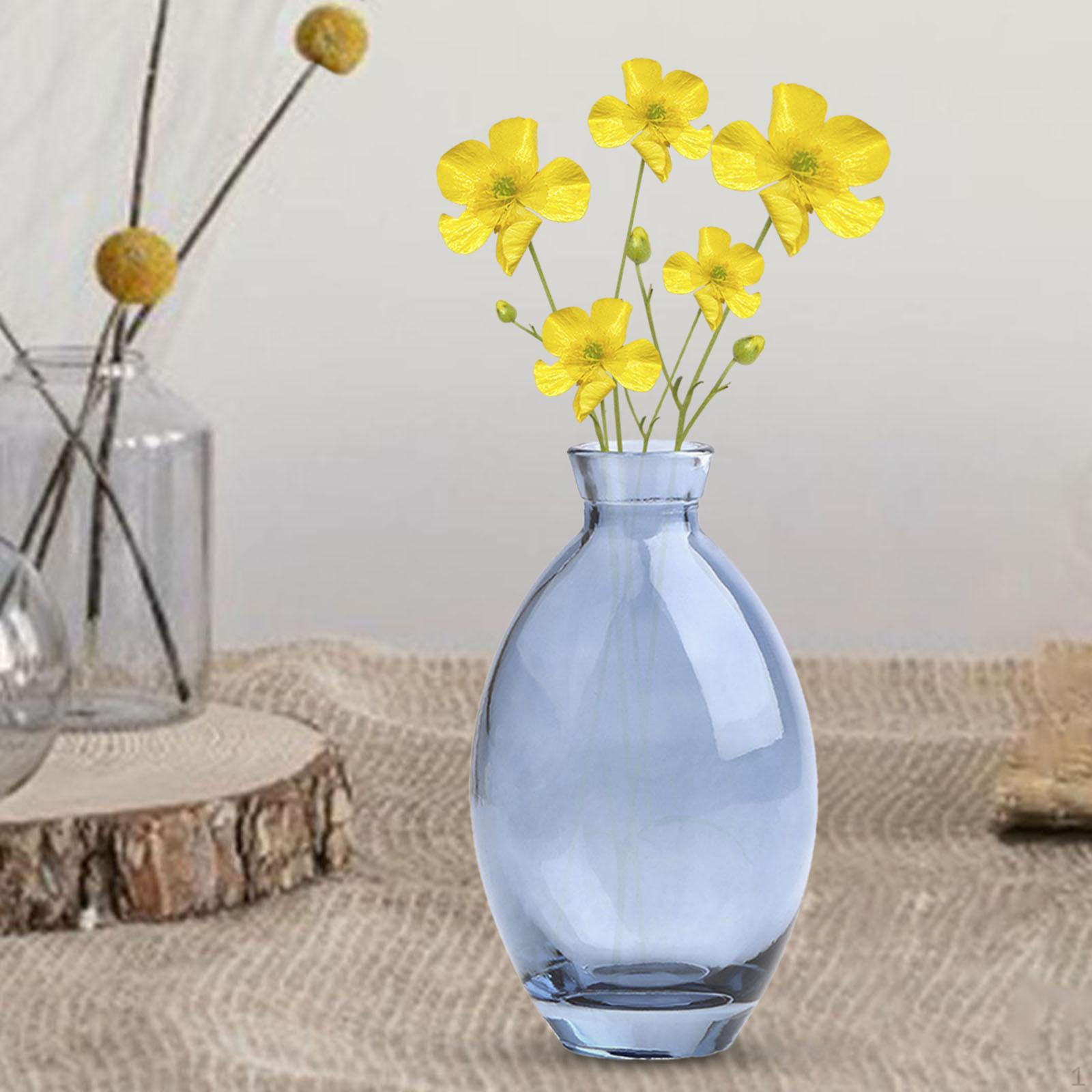 

Contemporary Glass Vase for Chic Home Styling Blue Height 12cm