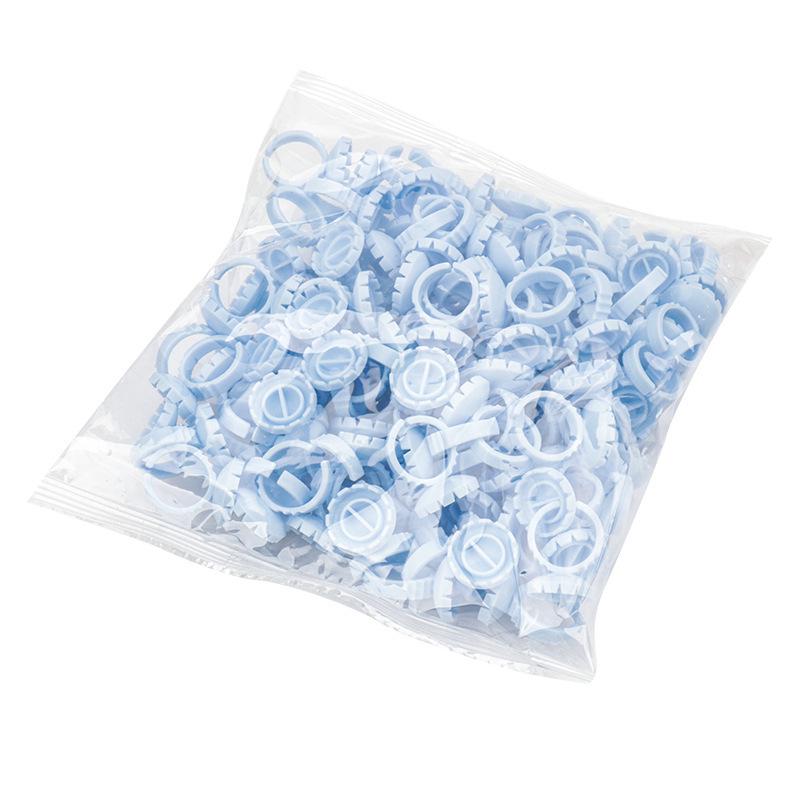 Embroidery Eyelash Extension Ring: Heart-Shaped Blooming Resin Cup (50/Bag)