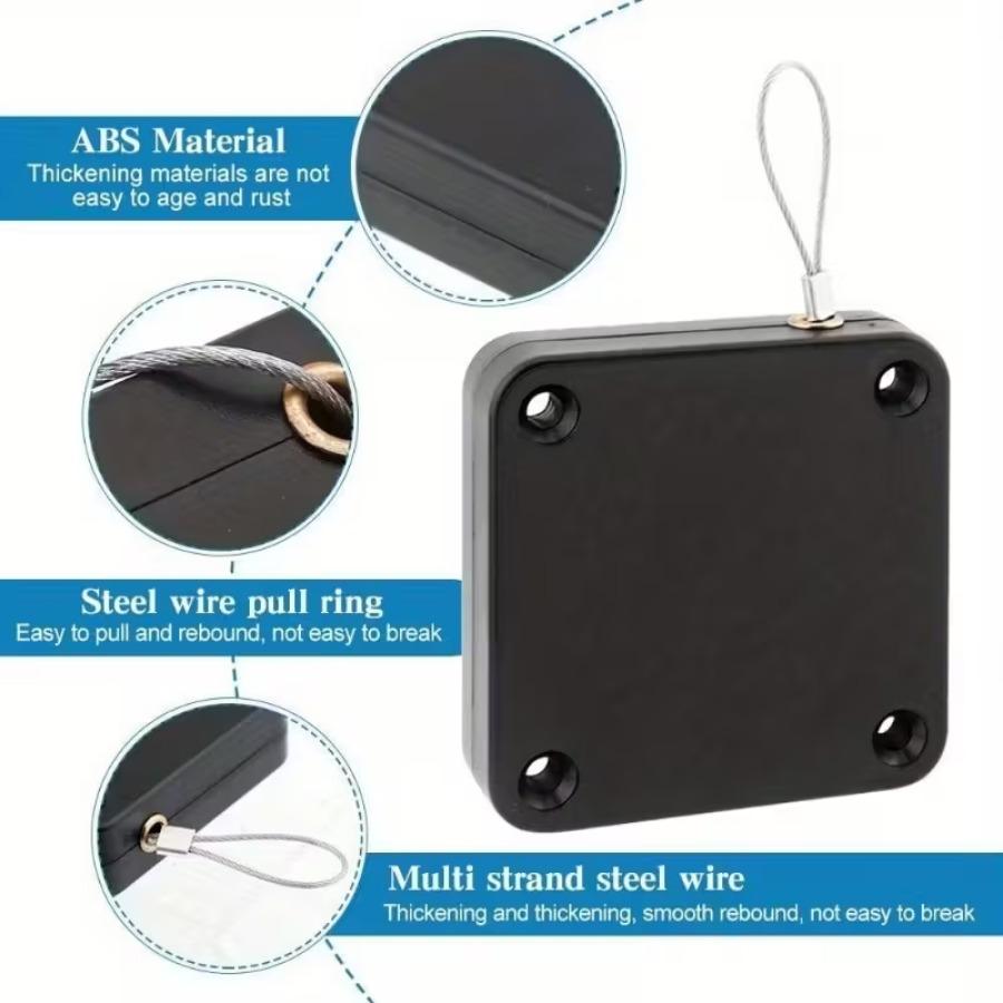 1 Piece Black Door Closer Easy To Install Without Drilling Suitable for Automatic Rebound In Offices Bathrooms and Bedrooms