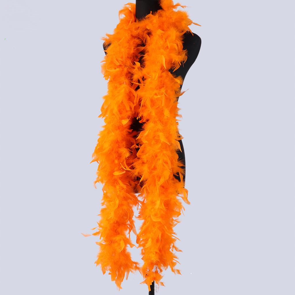 DIY 2m Puffy Turkey Feathers Boa Women's Carnival Neck Costume Accessory Professional Stage Performance Craft Ladies Fluffy Prop