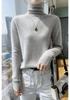 Women's 35% Cashmere Seamless Turtleneck Sweater - Versatile Knit Pullover