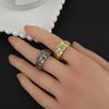 Hot Sale Half Face Retro Fashion Ring for Men Women Greek Mythology Vintage Punk Gothic Art Open Ring Unisex Accessories Jewelry