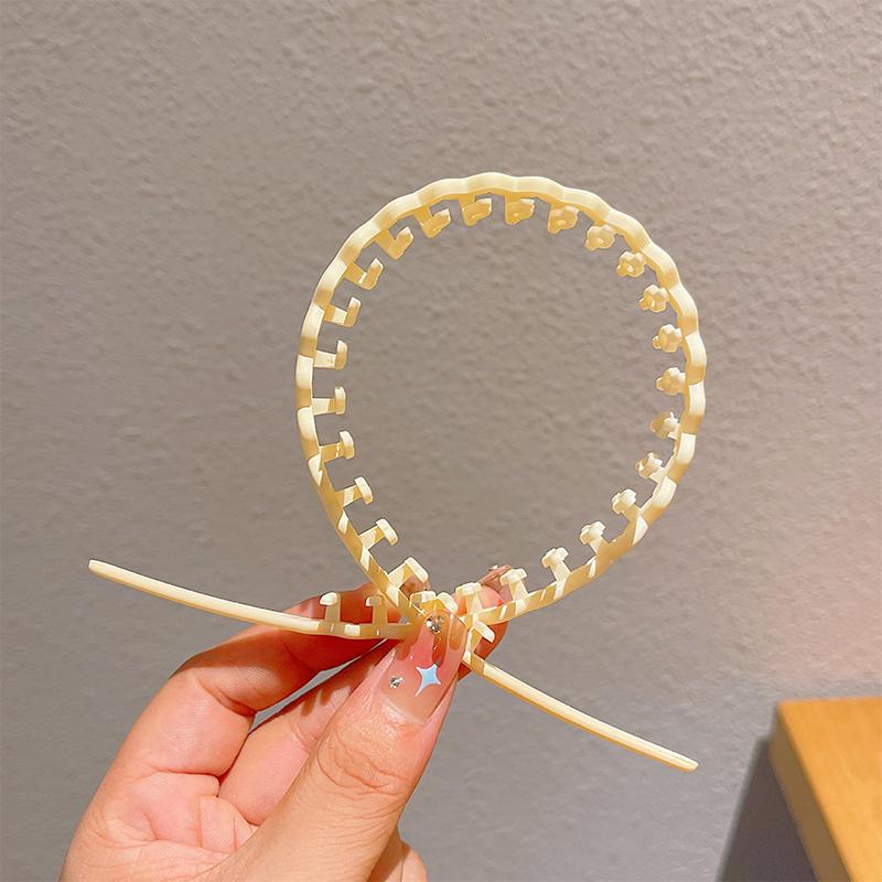 Women Simple Colorful Matte Toothed Hairbands Broken Hair Finishing Headband Outdoor Hair Hoop Headwear  Hair Accessories