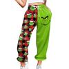 Damen Casual Fashion Weihnachtsdruck Lässige Jogginghose Elastische Taille Kordelzug Hose