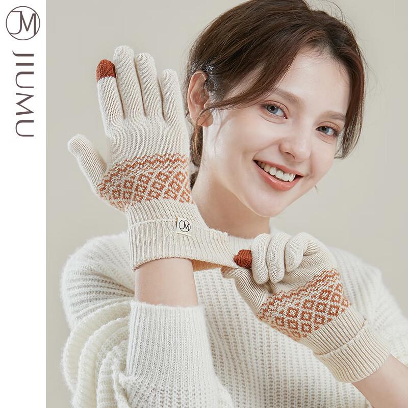JIUMU Women's Warm Touchscreen Knit Gloves