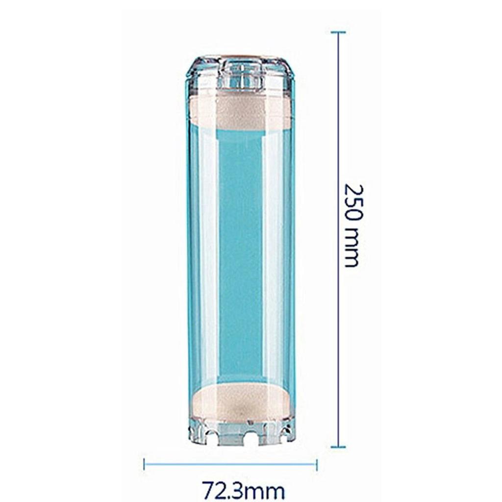 A60P 2X 10-Inch Reusable Empty Clear Cartridge Water Filter Housing Various Media Refillable
