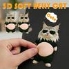 3D наклейки на живіт кота, м'який силікон, для чохла телефону, прикраса для авто, подарунки на дитячий день народження, святкові аксесуари