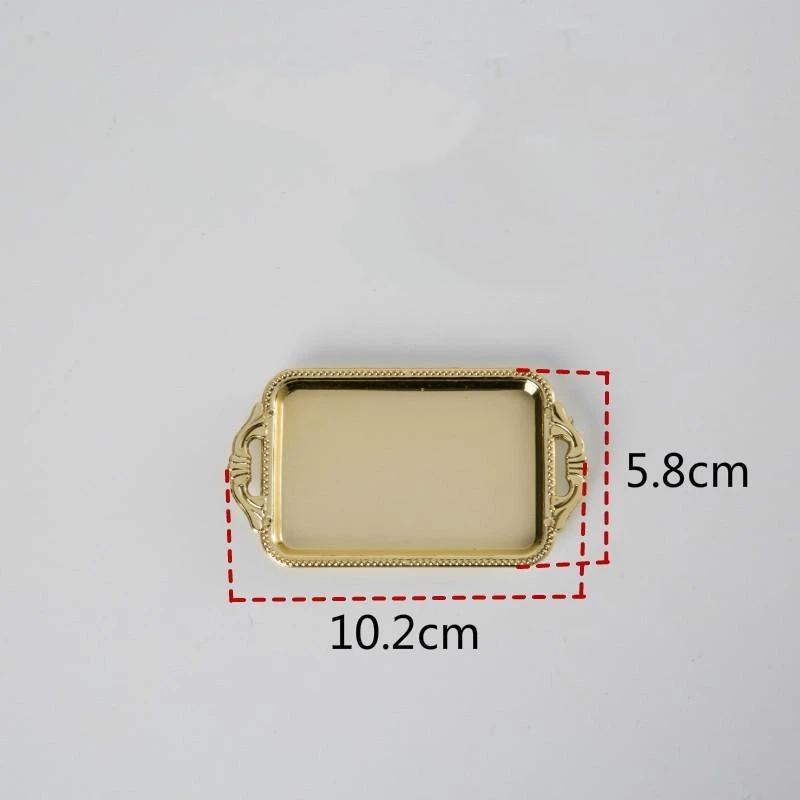 5Pcs BPA Free Vintage Rectangular Cake Plates Lightweight Plastic Cupcake Dessert Serving Trays for Tea Party Event