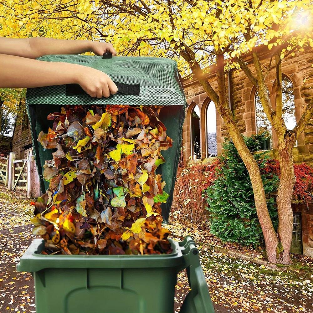 One Piece of 100-Liter Yard Leaf Bags, Reusable Garden Waste Bags, Perfect for Collecting Fallen Leaves, Weeds, Branches, And Debris.