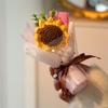 Mini-Sonnenblumen-Häkelstrauß Handgestrickte Künstliche Blumen Ewige Blumen Raumdekoration Hochzeit Geburtstagsgeschenke