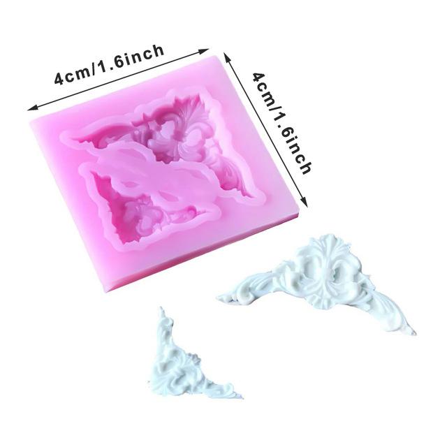 1pcs Crown Relief Frame Silicone Mold Fondant Mould Cake Decorating Tools Chocolate Gumpaste Molds Baking Pastry Tool