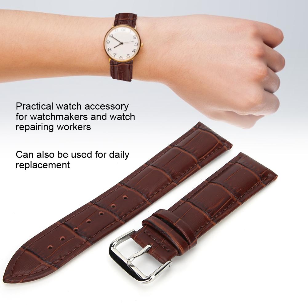 Unisex Adjustable Watch Strap Quality Watchband Exquisite Replacement Accessory (22mm)Brown