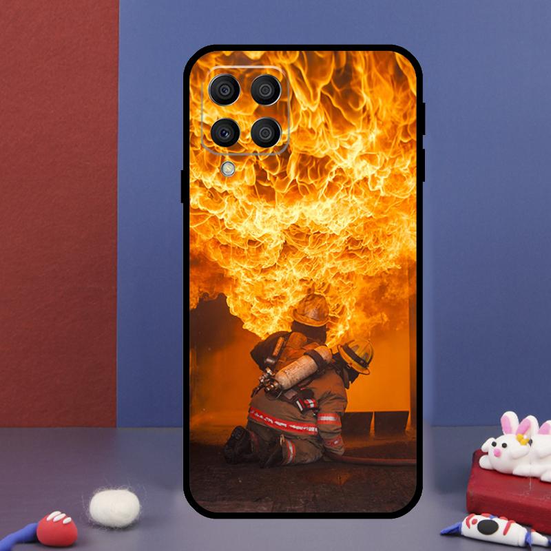 Fire Fighting Hero For Samsung Galaxy M31 M51 M33 M13 M23 M53 M15 M55 M14 M34 M54 M20 M30s M32 M52 Phone Case