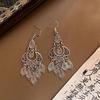 Exotic high-end sense niche new Chinese-style ethnic feng shui drop ear hook retro fashion design personalized ear jewelry