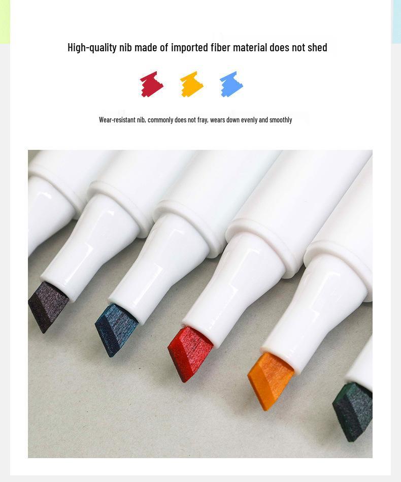 Sta GM1020 Dual-Tip Alcohol-Based Art Marker Set for Students & Professionals