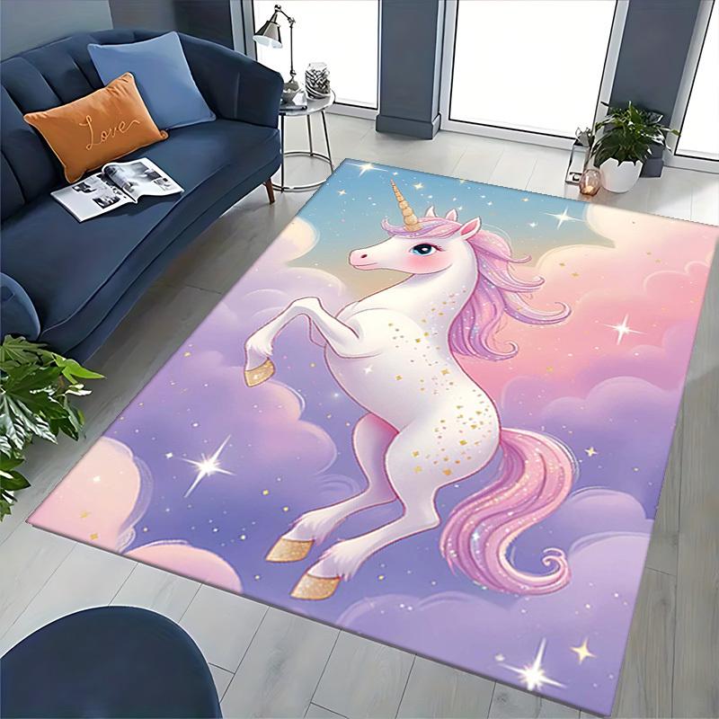 1pc Unicorn Fantasy Office Chair Mat - Anime Cartoon Design, Non-Slip Carpet for Home Decor, Suitable for All Seasons, Perfect Gift for Festivals.H012