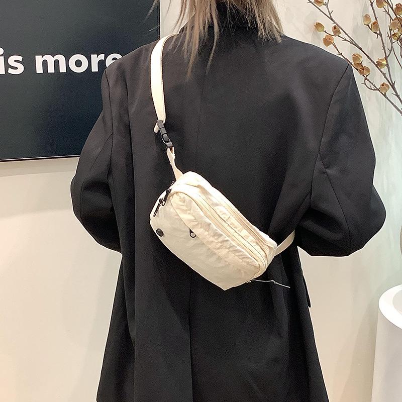 New Macaron Nylon Small Square Bag Waterproof and Lightweight Canvas Bag Bag Casual Fashion Shoulder Messenger Mobile Phone Bag