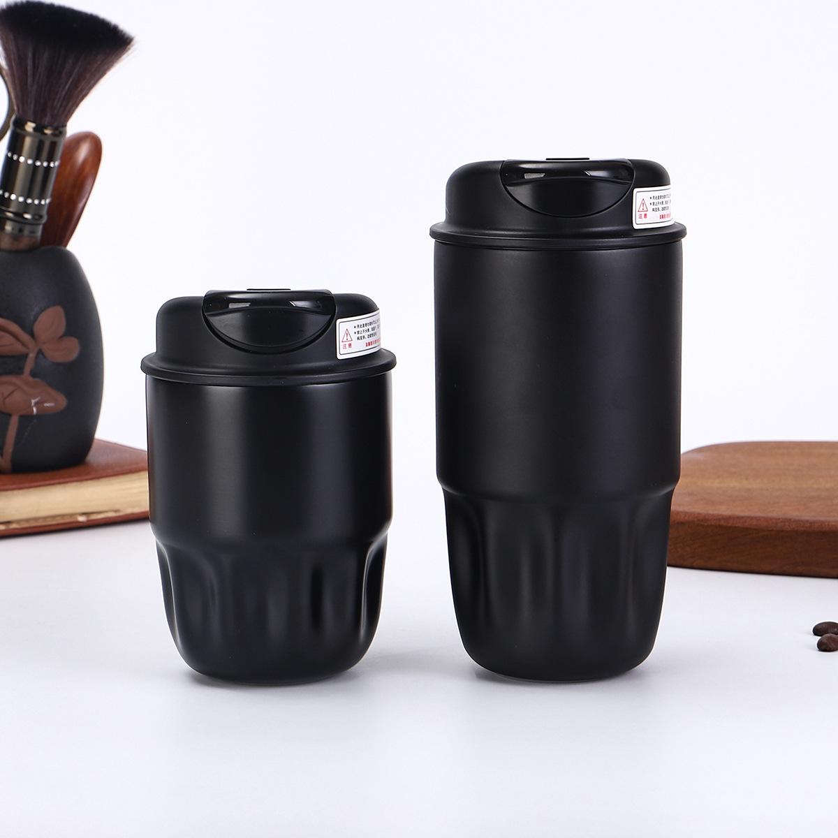 

New 316 stainless steel coffee cup fashionable light luxury high-end thermos cup small mini high-value pocket cup 260ml чорний