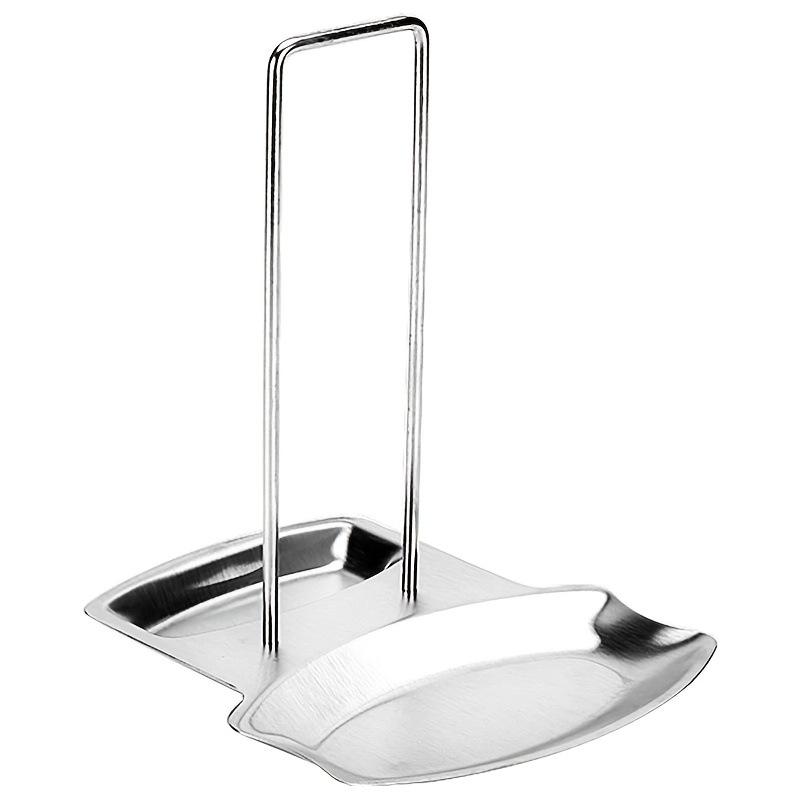 Stainless Steel Detachable Shelf Spoon Holder Pot Lid Holder Home Non Perforated Desktop Drain Tray Holder Kitchen Storage Rack