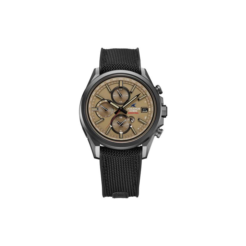 Casio OCEANUS Series-disc Multi-function Pointer Series 100 Meters Waterproof Quartz Movement Fabric Strap Japanese and Korean Watch OCW-T4000BRE-5AJR