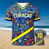 Curacao Tribal Football Shirt Jersey Men Breathable Sport T-shirt