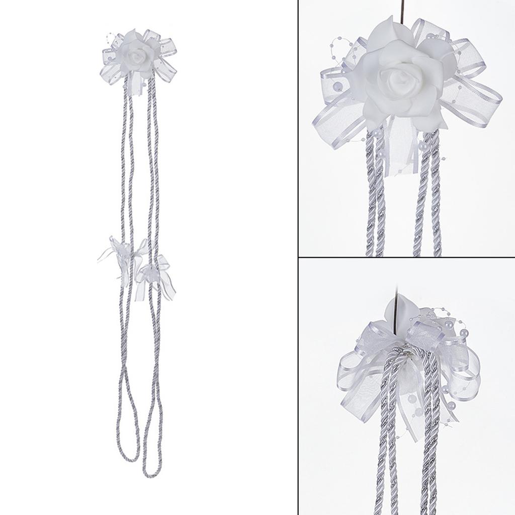 Wedding Ritual Cord with Colorful Rose Flower Soft Handweave Lassos Rope for Bridals and Grooms Attire Handfasting Cord