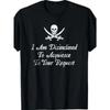 Ik ben niet bereid in te stemmen met uw verzoek. Piraten-thema T-shirt, Zomer Kortmouwig Bedrukt T-shirt, GROTE MAAT