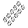 10pcs Zinc Plated Iron Galvanized Two Ear Hose Clamp 5‑23mm for Fule Petrol Pipe Tube