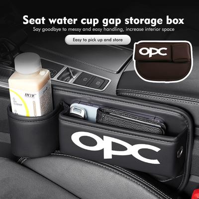 Car Badge Multifunctional Storage Box Seat Gap Cup Holder Organizer Accessories For Insignia Corsa Zafira Mokka Grandland