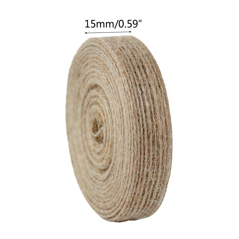 

10 м 15-38 мм натуральная джутовая лента бант винтажная джутовая мешковина ткань подарочная упаковка шитье своими руками поделки вечеринка свадьба рождественские украшения as picture