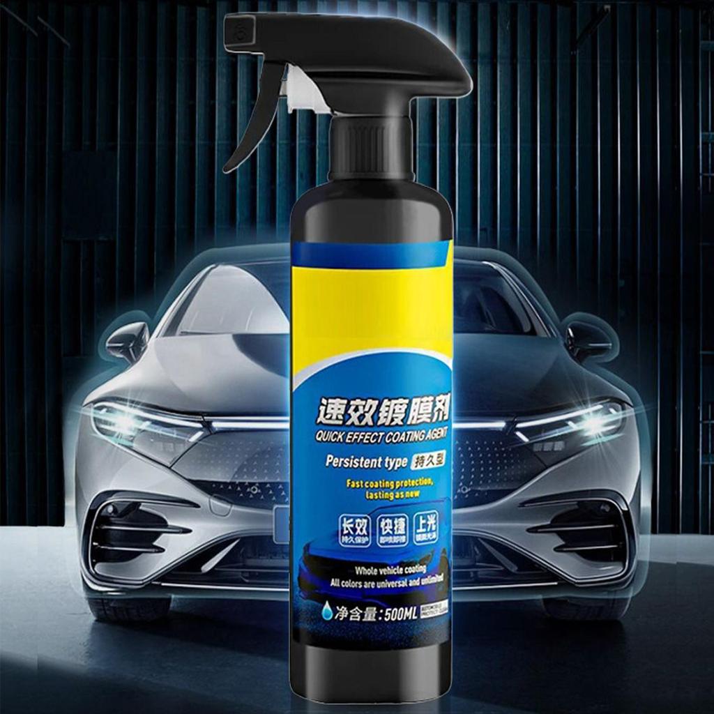 500ML Auto Beschichtungsspray Nano Keramik Schnelleffekt Beschichtungsmittel Spray Quick Coat Wachs Politur Spray Schutz Autopflege KIT