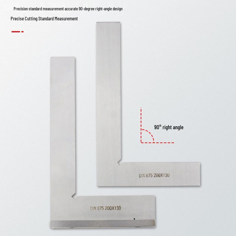Widened Base High Precision 90° Right Angle Industrial Ruler, Thickened (63-250)