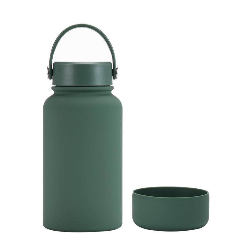 650Ml Stainless Steel Thermos Cup Non-Slip Outdoor Portable Water Cup Simple Wide Mouth Sports Kettle