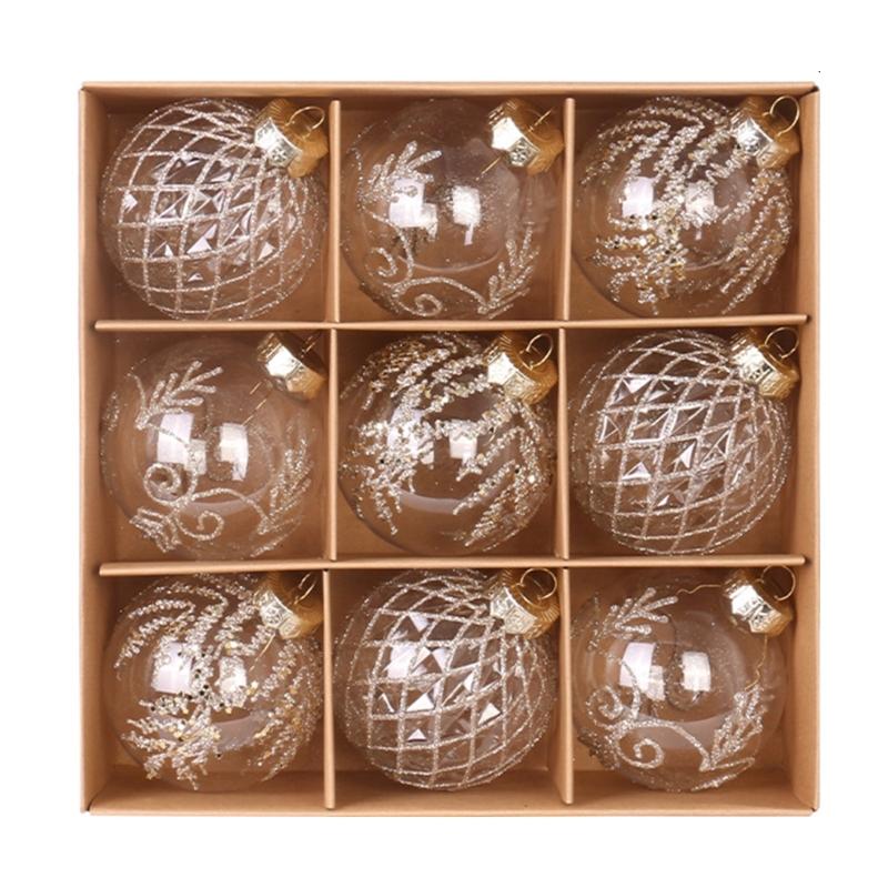 Colorful Christmas Tree Baubles Home Holiday Charm Christmas Baubles Set Stylish Tree Hanging Sphere Decoration