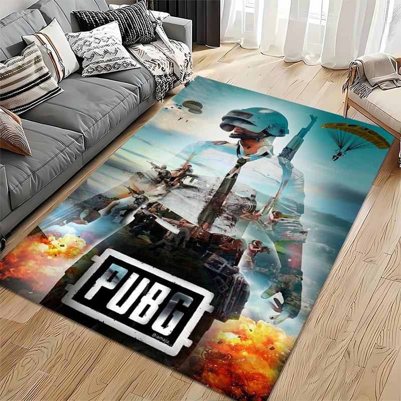 PUBG Design Carpet for Living Room with Battle Style Theme Suitable for use as an anti-slip for living room bedroom sofas