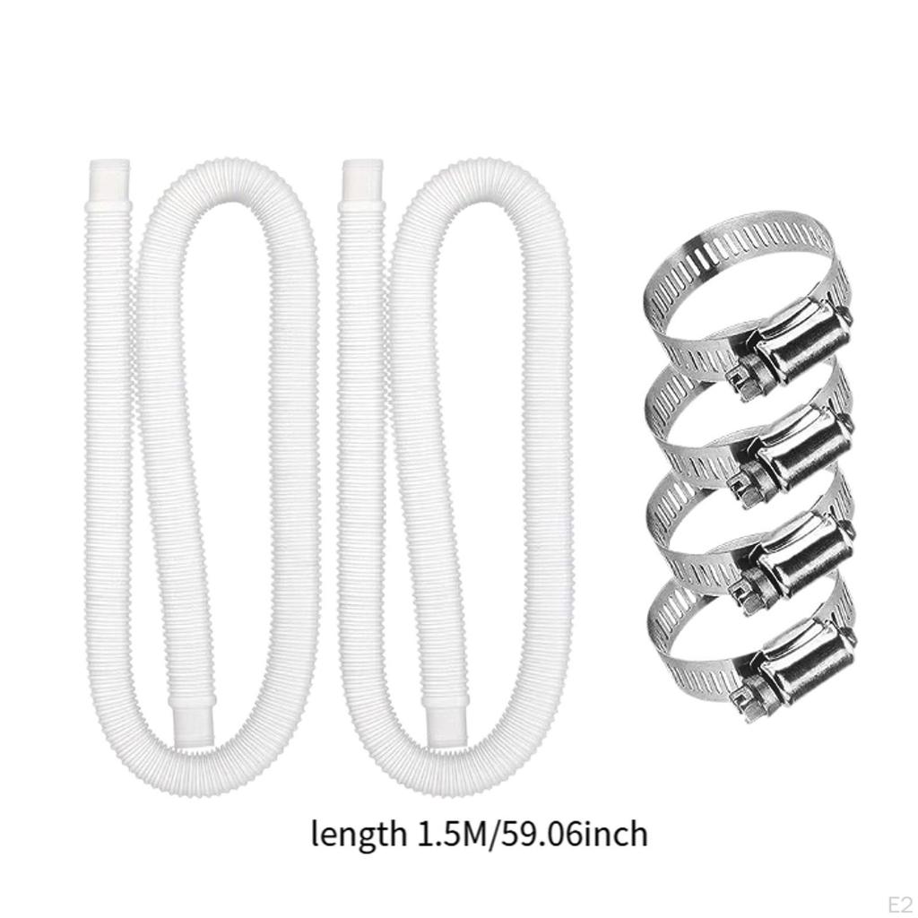 2 Pack Pool Pump Hoses 59 Inch for Above Ground Pools Connection Parts