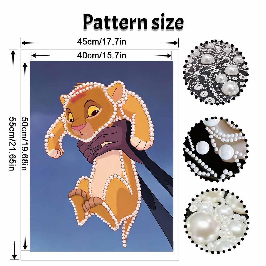 Creative Pearl Art Painting Based On Classic Scenes In Disney Pearl Painting The Lion King 5D DIY Pearl Embroidery Mosaic Cross Stitch Kit Home Decor