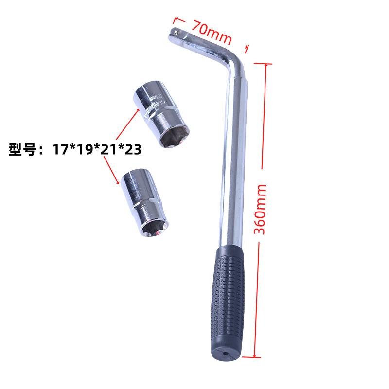 Telescoping Lug Wrench Spanner Lug Wheel Wrench with Sockets Wrench Car Repair Tools 17/19, 21/23mm