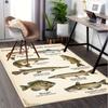 Game Fish North America Pattern Printed Chair Mat -Decorative Mats for Office Tables,Coffee Tables - Durable and Fashionable Carpet0331258