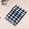Soft Plaid Scarf Unisex Winter Color Matching Print Tassel Thick Warm Double-sided Checkered Shawl Plush Long And Wide Keep Neck Protection Lady Fall