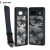 (Comes with wrist strap)for Google Pixel 7a Case ,Camouflage PC Hard Back Soft edges Airbag Shockproof Transparent  business Back Cover Phone Case
