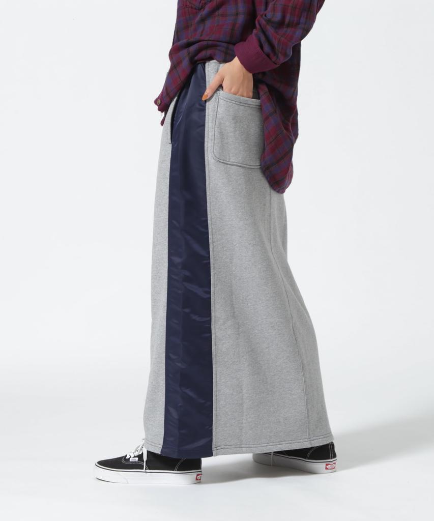 Exclusive Sweat Combi Long Skirt SWEAT COMBI LONG SKIRT F 382 Oxford [AVIREX] WEB&DEPOT Women's 783-3916601