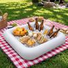 Portable Inflatable Serving Bar PVC Pool Float Tray Inflatable Floating Tray  Camping