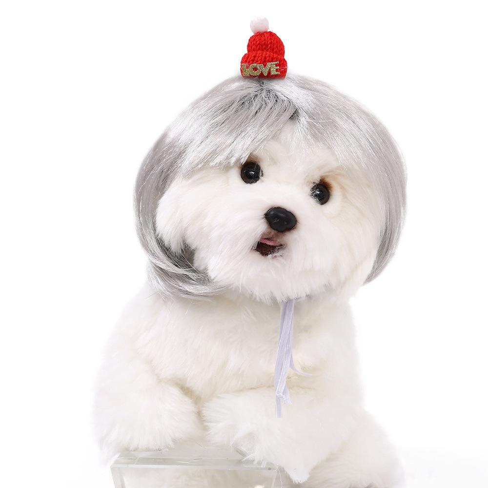 Pet Quality Premium Wig For Dogs And Cats In Trendy Bob Cut For Seasonal Celebrations